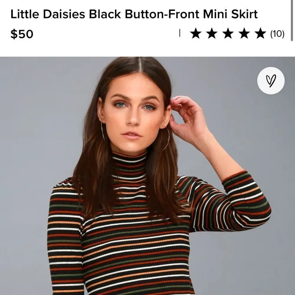 NWOT Free People Little Daisies Black Button-Front Mini Skirt Size 8 - Picture 3 of 12